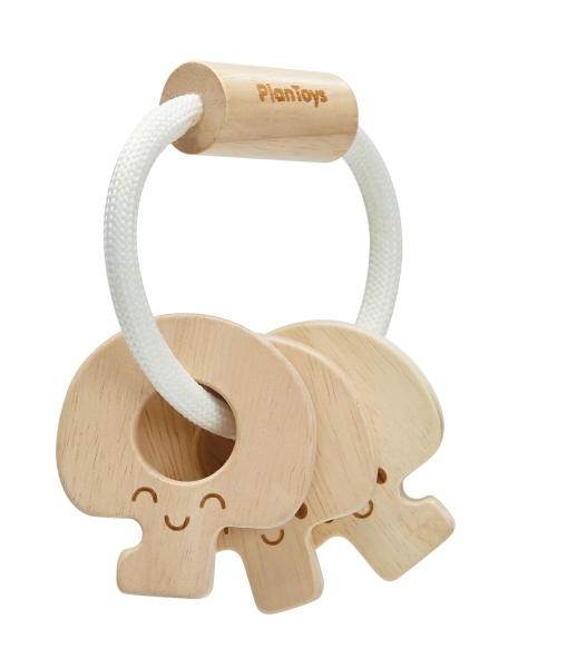 Baby key rattle natural