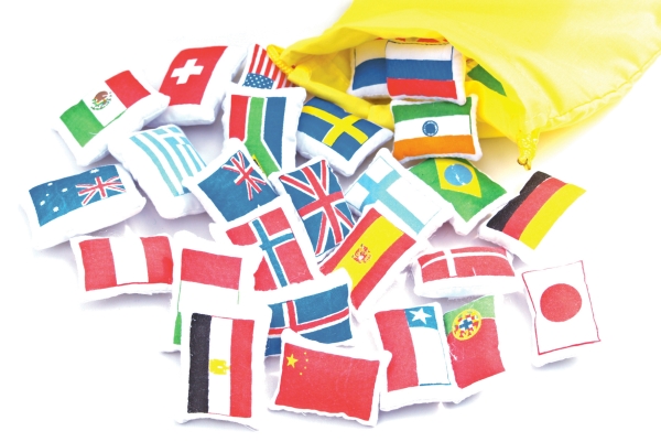 27 flaggor att placera ut i rätt världsdel